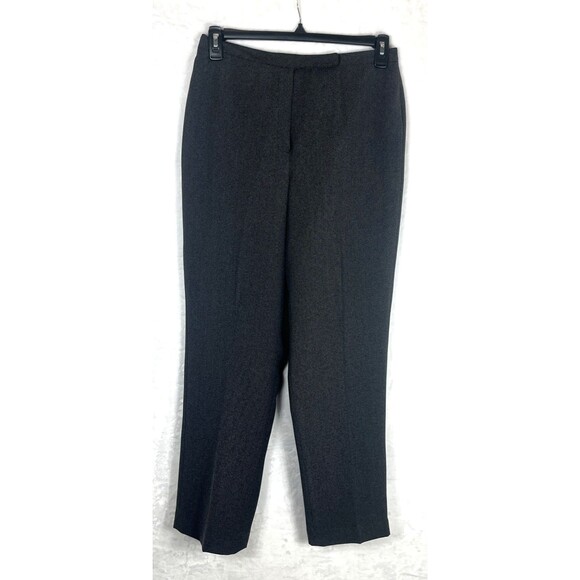 Larry Levine Suits 2-Piece Pant Suit Lined 4-Button Black White Size 12 NEW - Picture 2 of 13